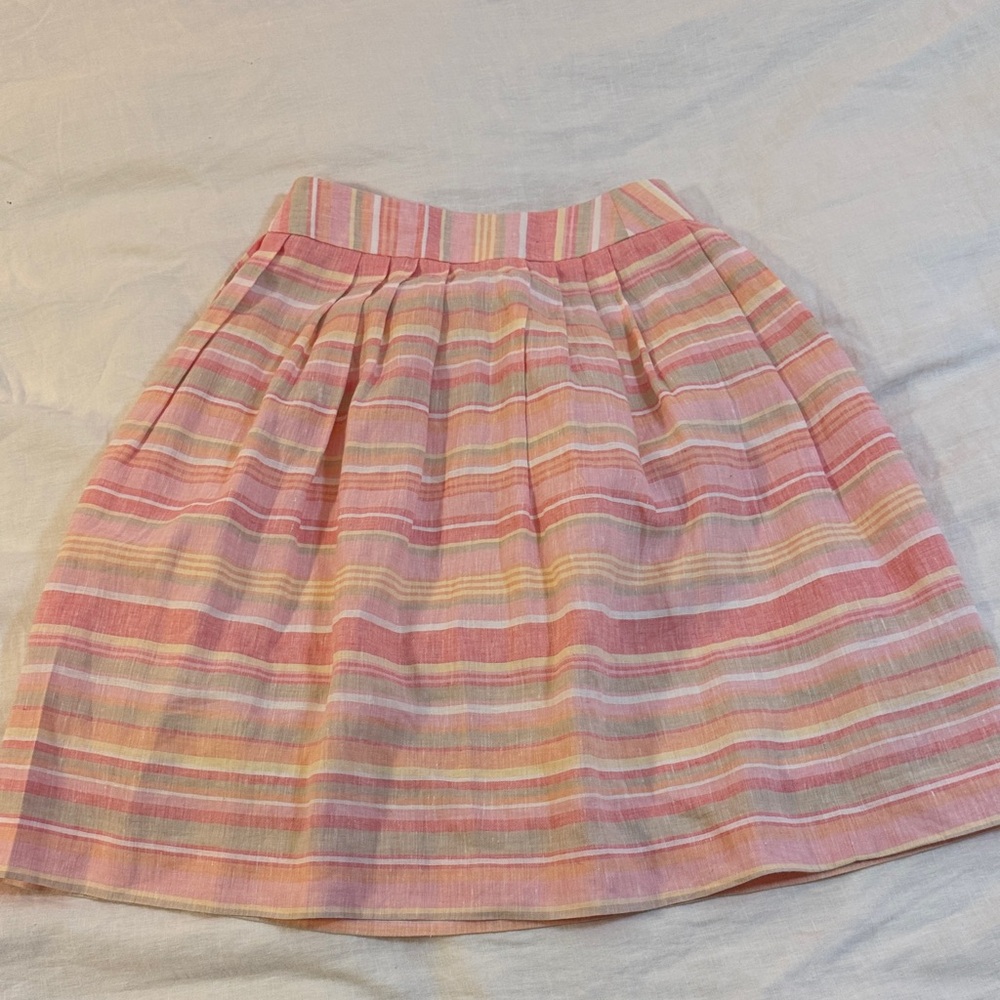 Perfect pink and peach Brooks Brothers linen skirt, womens size 2